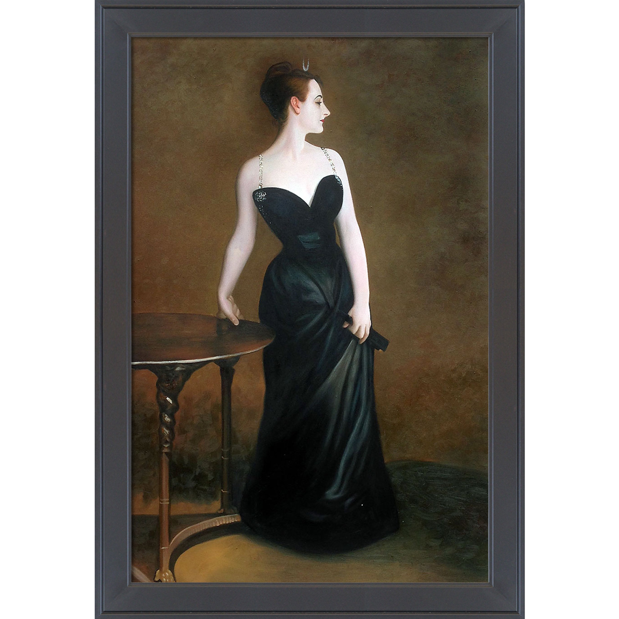 Overstock Art Portrait of Madame X by John Singer Sargent - Floater Frame Painting on Canvas ...